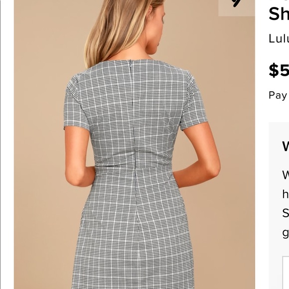LULU’S Gingham Knotted Sheath Dress 👗 - Picture 7 of 16